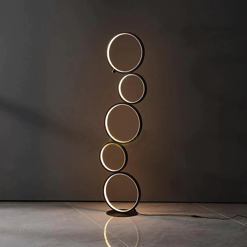 Modern Minimalist Led Ring Floor Lights Lighting Art Deco Home Touch Switch Standing Lamp For