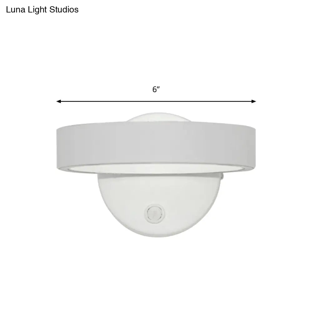 Modern Minimalist Led Wall Sconce With Adjustable Aluminum Fixture Warm Or White Light For Living