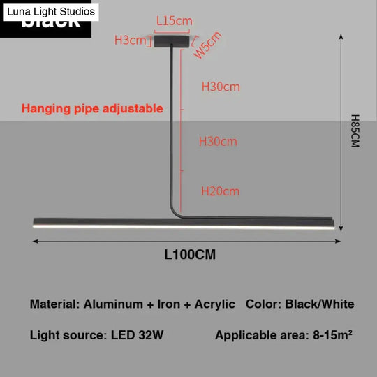 Modern Minimalist Long Bar creative Pendant Light for Dining room Kitchen pendant Light