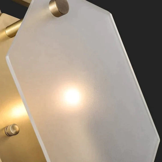 Modern Minimalist Luxury Hexagonal Copper Wall Lamp Copper Wall Lamps