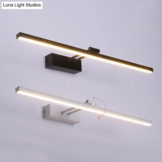 Modern Minimalist Metal Single Vanity Light&#X2014;Linear Style