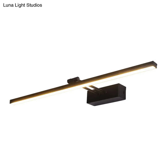Modern Minimalist Metal Single Vanity Light&#X2014;Linear Style