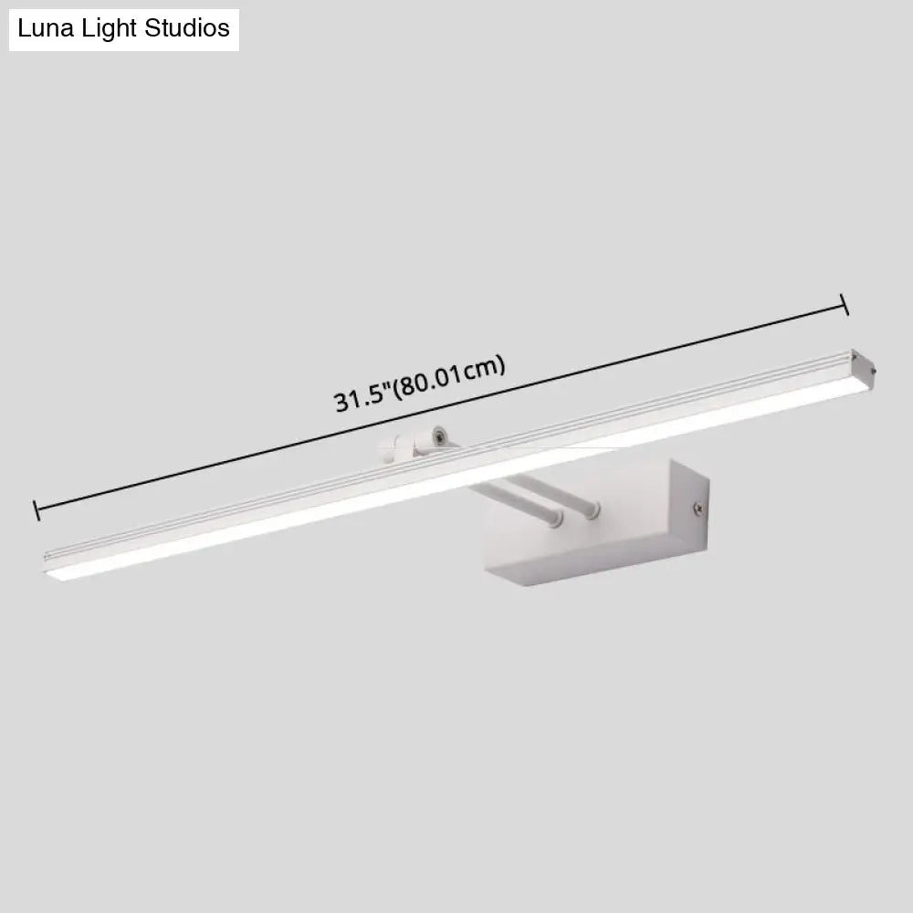 Modern Minimalist Metal Single Vanity Light&#X2014;Linear Style