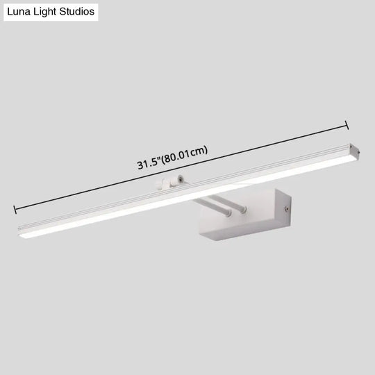 Modern Minimalist Metal Single Vanity Light&#X2014;Linear Style