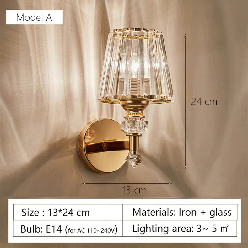 Applique murale minimaliste moderne avec abat-jour en verre pour éclairage de chevet éclairage de salon