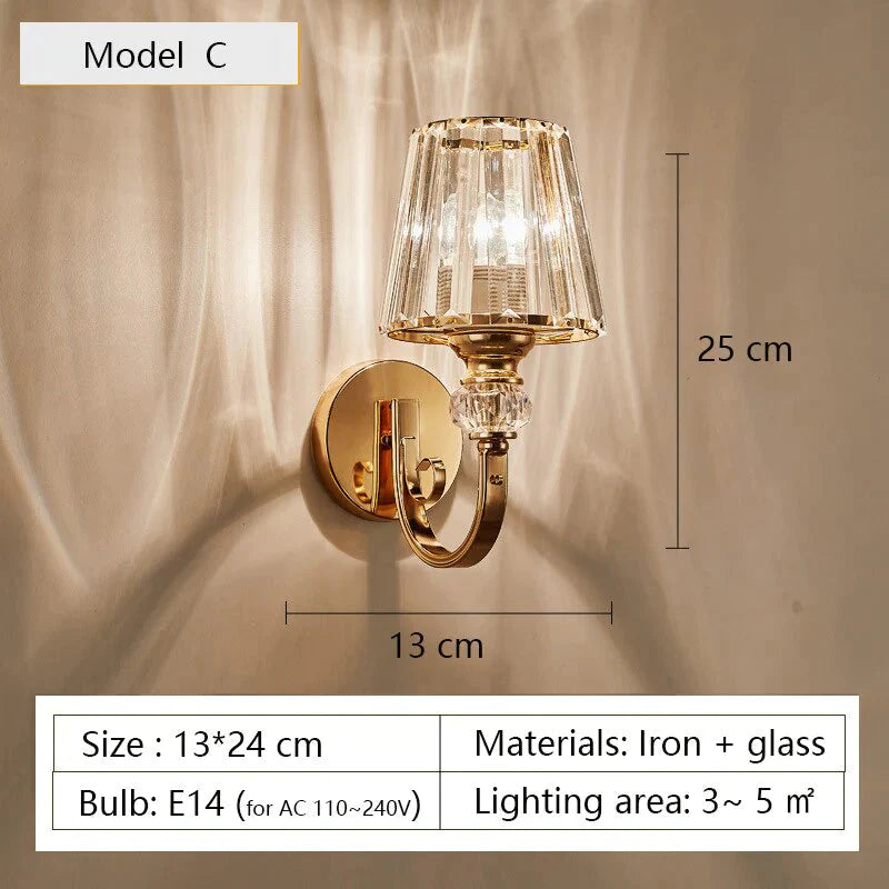 Applique murale minimaliste moderne avec abat-jour en verre pour éclairage de chevet éclairage de salon