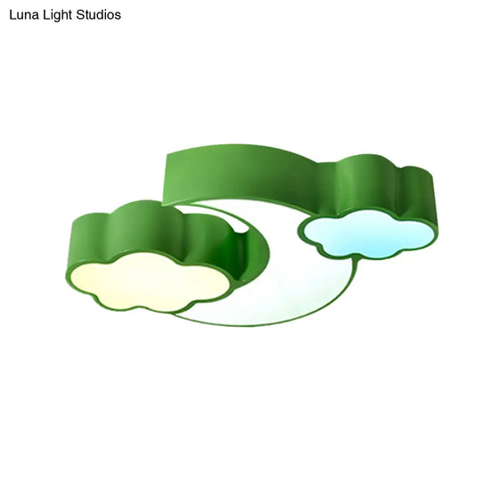 Modern Moon And Cloud Ceiling Light: Stylish Metal Acrylic Lamp For Kitchen