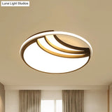 Modern Multi - Layer Flush Mount Ceiling Light - Metal Led Wide 18’/23.5’/35.5’ Black Bedroom