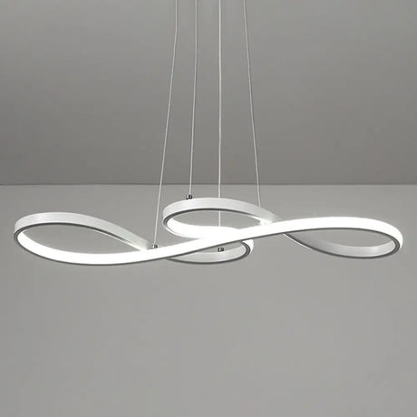 Modern Musical Note Chandelier: Stylish Metal Suspension Light For Restaurants White / 29.5 Warm