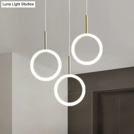 Modern Nordic Acrylic Chandelier - Gold Hanging Light Kit For Restaurants