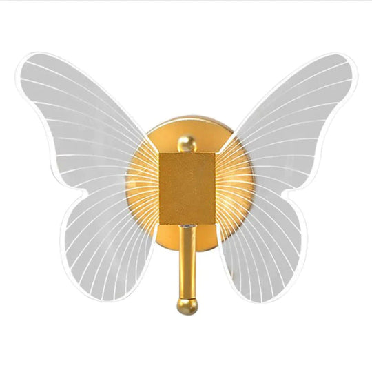 Applique Murale Papillon Led Nordique Moderne Tout en Cuivre