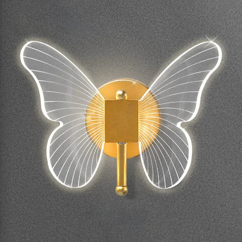 Applique Murale Papillon Led Nordique Moderne Tout en Cuivre
