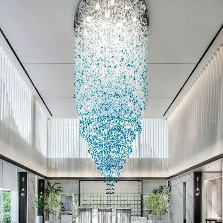 Modern Nordic Crystal Chandelier for Hotel Lobby Luxury Creative Design Ceiling Light with High-End Atmosphere