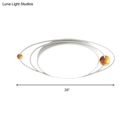 Modern Nordic Led Ceiling Lamp With Round Acrylic Design - 21’/26’/31’ Gray/Green/White