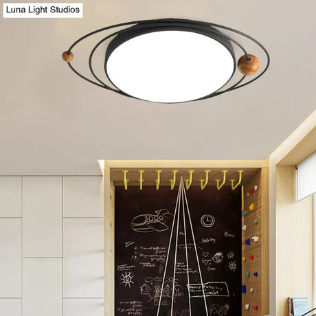 Modern Nordic Led Ceiling Lamp With Round Acrylic Design - 21’/26’/31’ Gray/Green/White