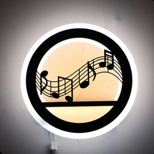 Modern Nordic Led Wall Light Sconce - Round/Elephant/Giraffe Design Ultrathin And Mounted Acrylic