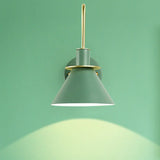 Modern Nordic Pyramid Wall Sconce Light For Study Room And Bedroom Green