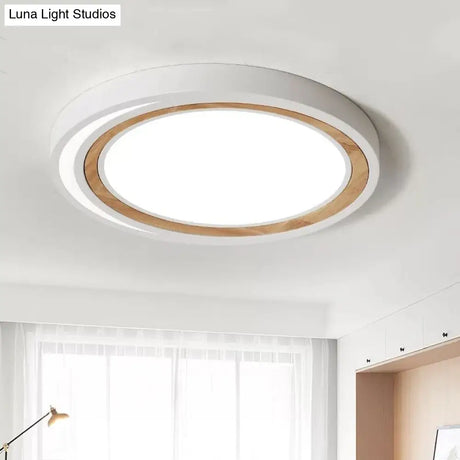 Modern Nordic Solar Eclipse Led Ceiling Light For Study Room White / 16.5