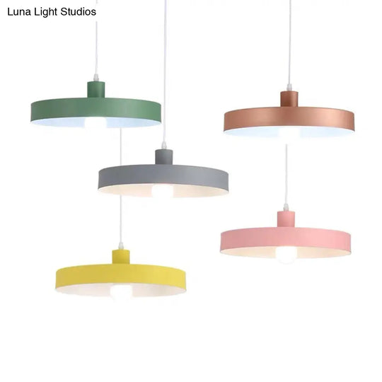 Simple Metal Shade Pendant Light Kit For Dining Room With Pot Lid Design