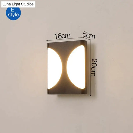 Modern Porch Light Waterproof Ip65 Radar Sensor Wall Lamps For Courtyard Patio Garden Front Door