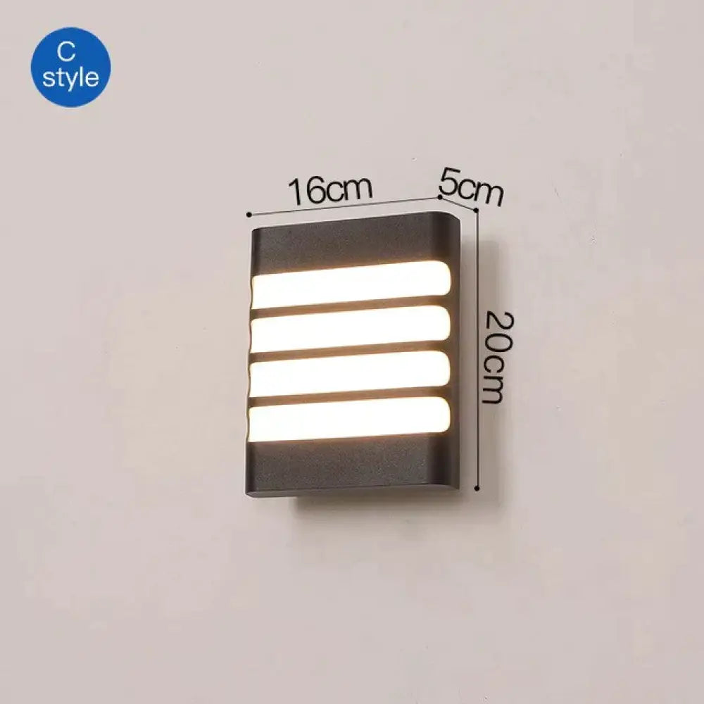 Modern Porch Light Waterproof Ip65 Radar Sensor Wall Lamps For Courtyard Patio Garden Front Door