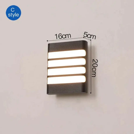 Modern Porch Light Waterproof Ip65 Radar Sensor Wall Lamps For Courtyard Patio Garden Front Door
