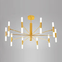 Modern Radial Led Chandelier Light For Living Room Ceiling 20 / Gold