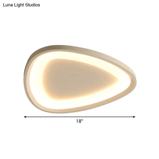 Modern Raindrop Led Ceiling Light In Warm/White For Kitchen - 18/23.5 W