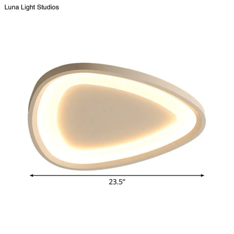 Modern Raindrop Led Ceiling Light In Warm/White For Kitchen - 18’/23.5’ W