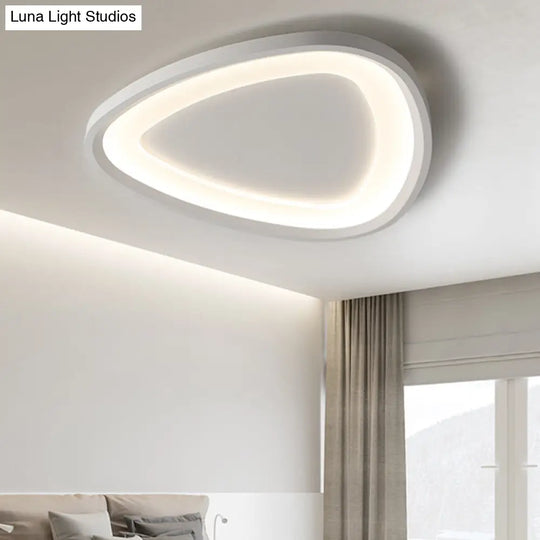 Modern Raindrop Led Ceiling Light In Warm/White For Kitchen - 18’/23.5’ W White / 18’