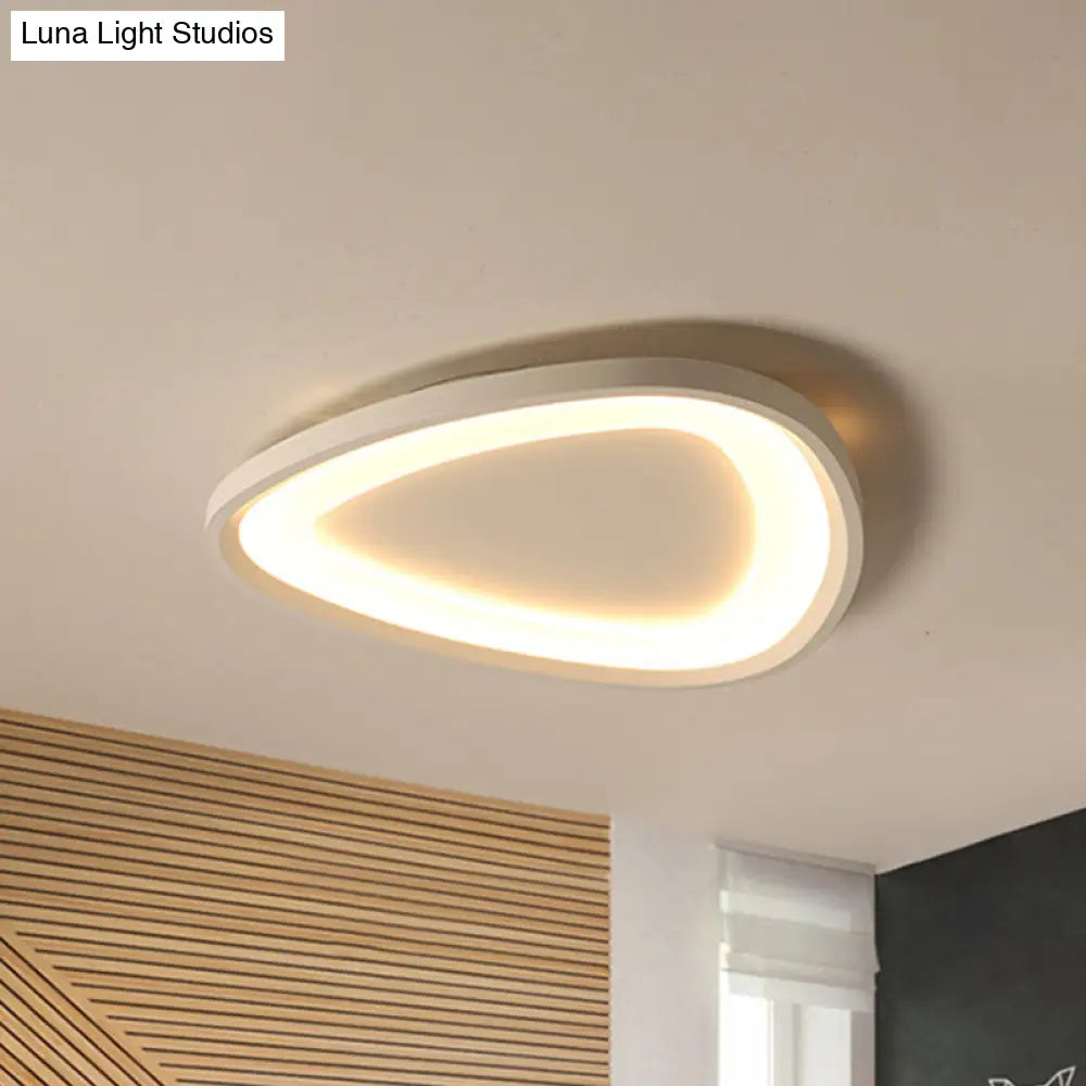 Modern Raindrop Led Ceiling Light In Warm/White For Kitchen - 18/23.5 W