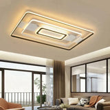 Modern Rectangle/Square/Circle Acrylic Led Ceiling Light White Color Black Remote Control For
