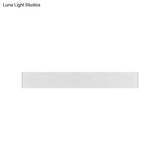Modern Rectangle Vanity Wall Sconce: Black/White Aluminum Led Mount Lamp In Warm/White Light