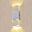Modern Rectangular Acrylic Led Wall Sconce In Silver - Warm/White Light / Warm