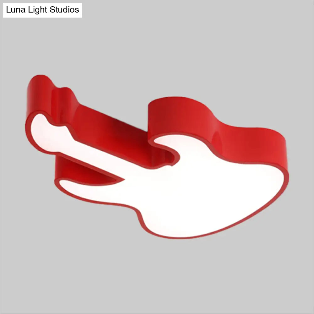 Modern Red/Yellow/Green Led Guitar Ceiling Light For Living Room