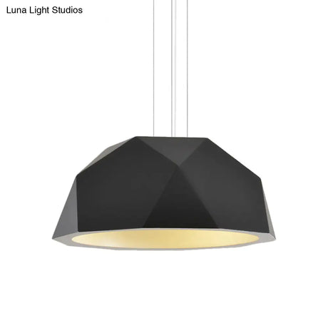 Modern Resin Hanging Pendant Light In Black/Grey For Guest Room