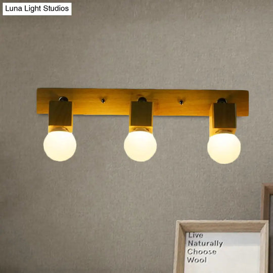 Modern Rotatable Wall Light Fixture With Open Bulb Ideal For Bedrooms And Vanities