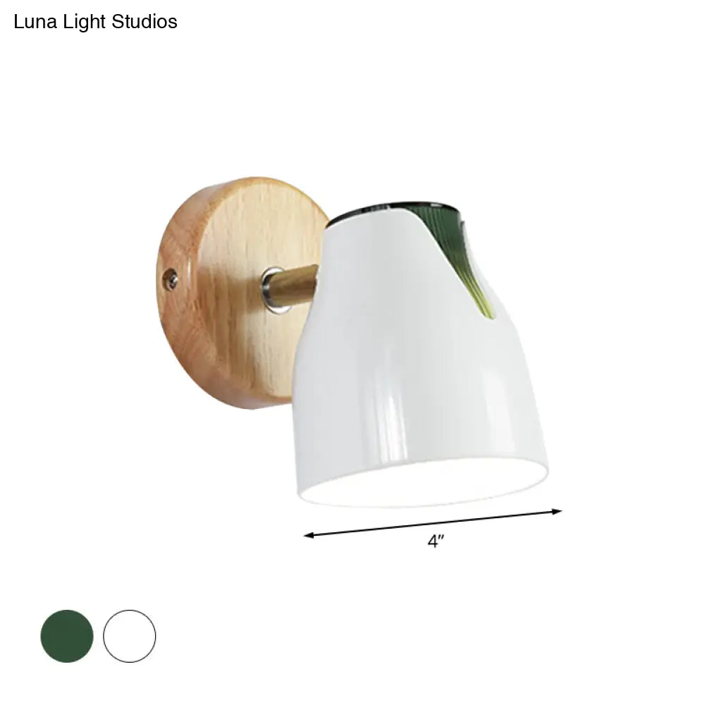 Modern Rotatable Wall Sconce Light With Metallic Bud Shade - Ideal For Kitchen And Cloth Shop