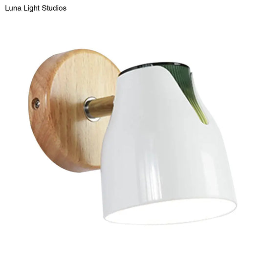 Modern Rotatable Wall Sconce Light With Metallic Bud Shade - Ideal For Kitchen And Cloth Shop