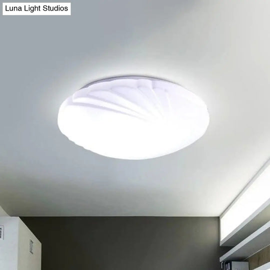 Modern Round Flush Ceiling Light With Acrylic Design - Led Mount Fixture White / 13.5’ B