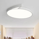 Modern Round Flush - Mount Ceiling Light - Black/White 18’/21.5’ Led Acrylic Flushmount With