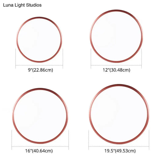 Modern Round Flush Mount Ceiling Light - Super-Thin Design 1 Acrylic Contemporary Fixture