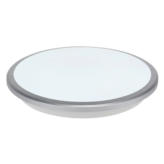 Modern Round Flush Mount Ceiling Light - Super-Thin Design 1 Acrylic Contemporary Fixture Silver / 8
