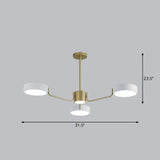 Modern Round Led Chandelier - Minimalistic Acrylic Living Room Hanging Lamp 3 / White Third Gear