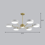 Modern Round Led Chandelier - Minimalistic Acrylic Living Room Hanging Lamp 6 / White Third Gear