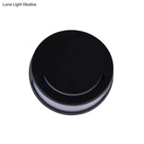 Modern Round Led Wall Sconce Lamp - Sleek Aluminum Courtyard Lighting In Black