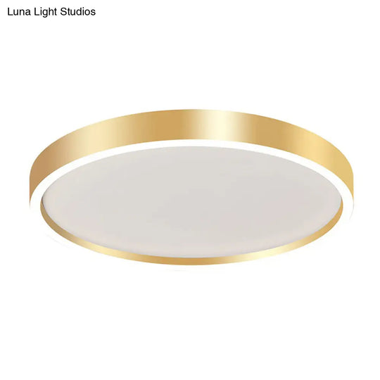 Modern Round Shade Led Flush Mount Acrylic Ceiling Lighting For Living Room