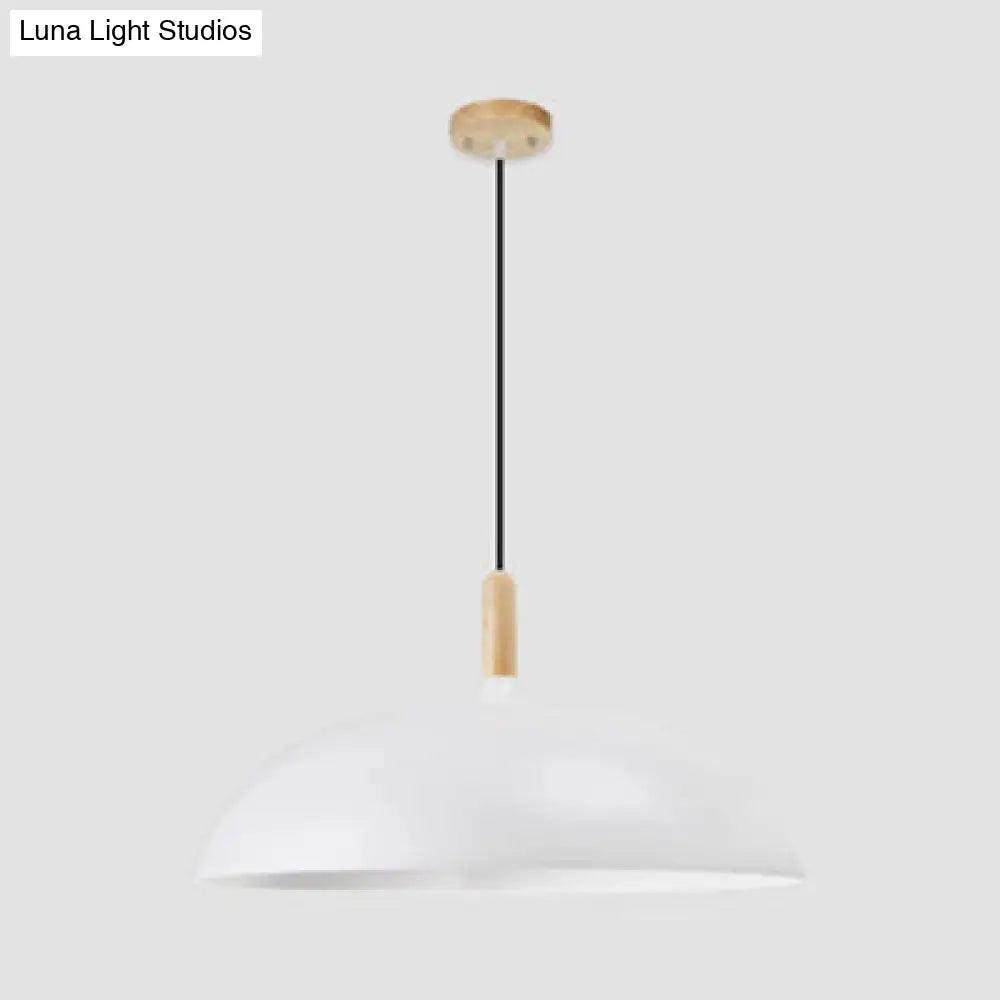 Modern Saucer-Shaped Pendant Lamp For Restaurants And Hotels - 1-Light Aluminum In