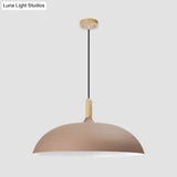Modern Saucer Shape Pendant Lamp 1 Light In Aluminum - Black/Coffee/White For Restaurants And Hotels