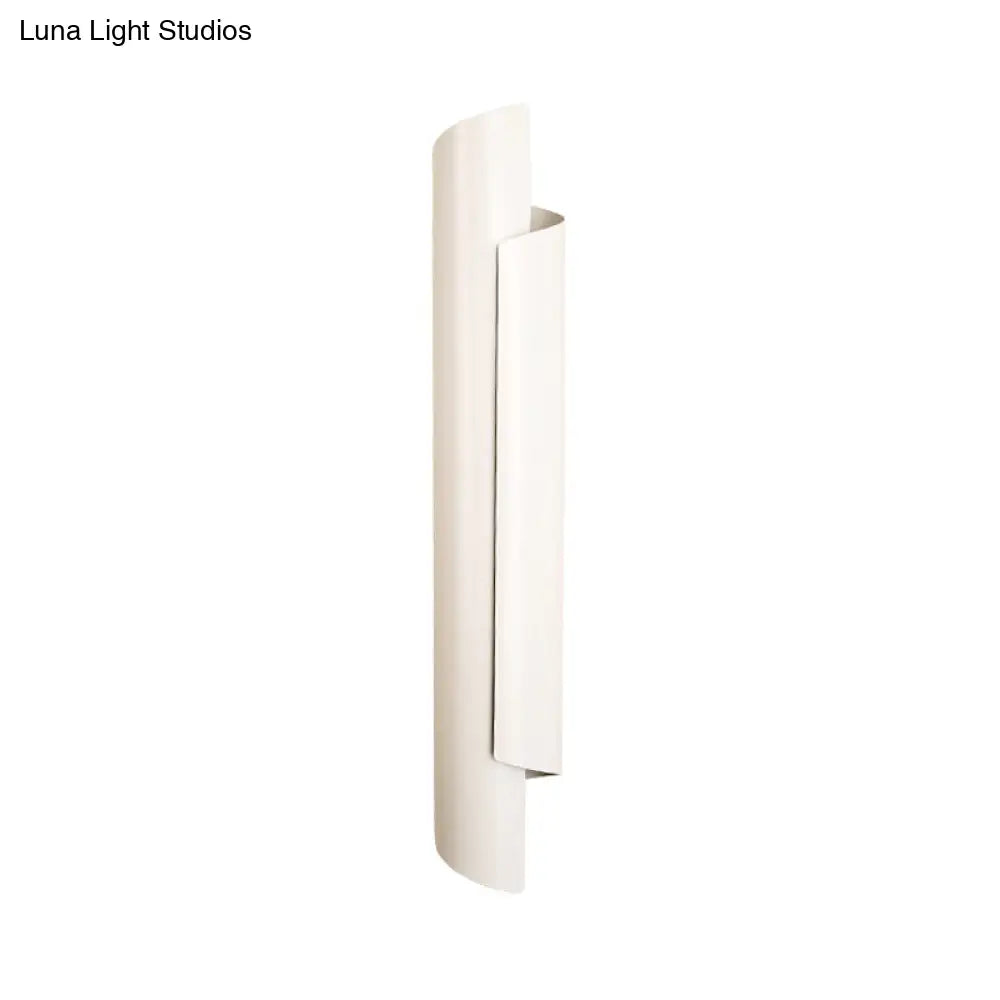 Modern Scrolled Wall Lamp - Black/White/Gold 2-Light Sconce 16/21.5/29.5 Wide